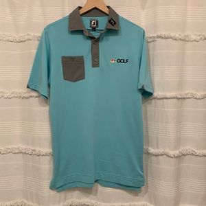 Mens Golf Channel FootJoy Athletic Fit Collar Shirt